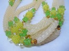 Vintage Beaded Plant Hanger     Boho Cottagecore 70 s Decor - Glows -       