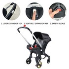 4-in-1 Baby Travel Stroller With Car Seat  Compact Pram For Newborns Color Red