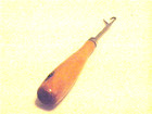 1 Latch Hook Needle W wooden Handle grip 6  Long Rug Making Tool Vintage