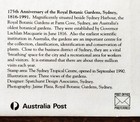 Australia - Royal Botanic Gardens Sydney - 175th Anniversary - 13 Jun 1991 - Fdc