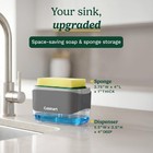 Kitchen Sink Soap Dispenser With Sponge Holder Dish Soap Pump Caddy Organizer