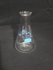 Vintage Pyrex Butterfly Gold Blue Corning Centennial Glass Lab Flask 1977  Rare