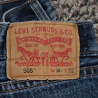 Levi   s Men   s Blue Denim Jeans Straight Fit Medium Wash 5-pocket Cotton
