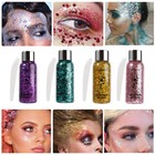 Glitter Body Gel Festival Beauty Eyeshadow Chunky Sequins Highlighter Cream     