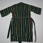 Vintage Men s Towncraft Terrycloth Robe Green Blue Striped 48    Long Fits 38-46