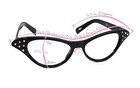 Hip Hop 50s Shop Adult Cateye Glasses Poodle Skirt Halloween Costume Accessory