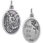 100 St  Michael The Archangel Medals     1  Silver Plated     Catholic Bulk Italy