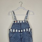 90s Vtg Mighty Morphin Power Rangers Overalls Kids 14 Acid Wash Denim Bib Retro