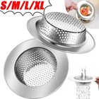2pcs 4 5  Kitchen Bathroom Sink Strainer Stainless Steel Filter Drain Strainer