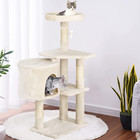 36  Cat Tree Tower Condo W  Scratching Posts Toy Multi-level Furniture Beige