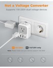 Power Plug Adapter With 4 Outlet 3usb For Us Travel To Spain Italy Greece Europe