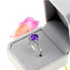 Art Deco 2 20 Ct Purple Diamond Vintage Wedding Ring 925 Sterling Silver