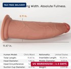 3-inch Diameter  12-inch Length  Thick Huge Dildo  Giant  Fat  Wide  Crazy-big 