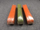 3 Braid-aid 100  New Wool Strips Rug Hooking Braiding Orange   Green 15  Vtg New