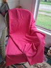 Hot Pink Double Knit Polyester Fabric 110x60 Inches Vintage 3 1 3 Yards