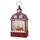  Musical Snow Globe Lantern With Timer  Lighted Usb battery Operated 3-red Car