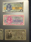 Lot Of 9 Military Payment Certificates  mpc  - Series 521  481 And 100