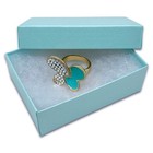 25-pack Cotton Filled Jewelry Boxes - Pearl Teal Gift Cases For Shipping   Stora
