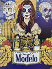 Modelo Beer Metal Sign - Dia De Los Muertos - Mexican Lager