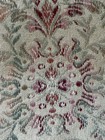 Vintage French Lisere Floral Stripe Brocade Jacquard Fabric Pinks Sage 57x51