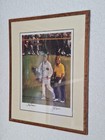 Jack Nicklaus   Jack Nicklaus Jr Signed Matted   Framed Artwork Jsa Loa  0135