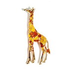 Fashion Classic Luxury Animal Brooch Rhinestone Pearl Pin Jewelry New Year Gift