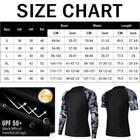 Mens Long Sleeve Upf 50  Rash Guard Tee Shirt Uv Sun Protection Workout Swimwear