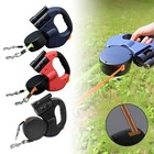 Dual Pet Leaku Retractable Reflective Lead 360 Swivel Double Dog Walking Leash