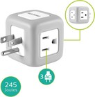 Philips 3-outlet Extender  Surge Protector  Charging Station  Grounded Wall Tap 