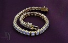 7  Inch Long Tennis Wedding Bracelet Solid 14k Yellow Gold 6 Ct Round Cut Vvs1