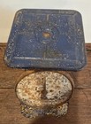 Antique Vintage Standard Scale Rusty Metal Navy Blue Speckled