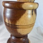 Vintage Wooden Mortar   Pestle Apothecary Set   Pill And Herb Crusher Mixer 