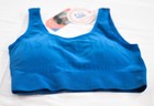 Women s As Rose Rich Sports Bra Size Xs Blue Pull On Stretch Compression Fit
