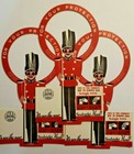 Vintage 3 Sealright Milk Bottle Hood Soldier Dairy Store Sign New Old Stock