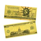 10pcs In Envelope  100 Us Dollar Liberty Gold Foil Plastic Banknotes Collectible