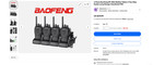 Bf-88a 4pk 4 Pack Baofeng -88a Walkie Talkie 2 Two Way Radio Long Range
