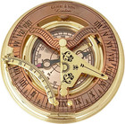 Brass Nautical - Antique Brass   Copper Sundial Compass  Sundial Clock In Box Gi