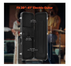 Kffkff Electric Guitar Hard Case 43in Rectangular Lockable Black For 39in