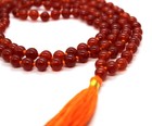 8 Mm Rnd 108 1 Beads Natural Carnelian Jaap Rosary  Japa Mala Energized