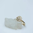 Vintage   Antique Style 0 49 Tcw Round Cut Moissanite Floral Engagement Ring