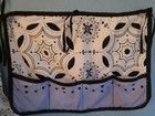 Baby Changing Table Pocket   Diaper Bag Pouch Apron Black White Purple Geometric