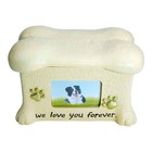 Pet Urn With Picture For Ashes Box Loss Pet Memorial Remembrance Gift  yellow 