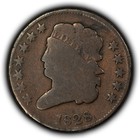 1828 1 2c Classic Head Half Cent - Rare Brothel Token - Sku-y6229