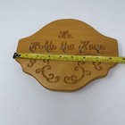 Vintage Wood Wall Mount 5 Hook Key Holder He Holds The Keys Religious Cottage