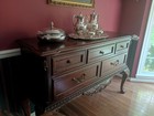 Queen Anne Style Mahogony Sideboard Buffet 60x38x19    Excellent Condition 