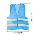 Reflective Mesh Design Security Vest  Traffic Safety Sky-blue Color 3pcs
