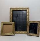 Vintage Style Ornate Gold Plastic Picture Frame Set Of 3     Gallery Wall 