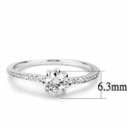 Solitaire Ring Engagement 0 85 Carat Silver Rhodium Cubic Zirconia 1460