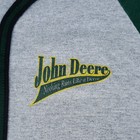 John Deere Baseball Jersey Button-down Shirt Gray Green Collectible Agriculture