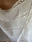 Antique Cotton Flounce With Lace Insets And Pin Tucking 16 5    Deep 68    Around To